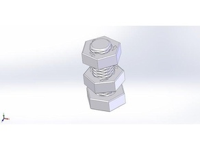 double threaded screw fidget toy 3d print model - Mito3D