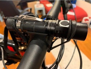 bike flashlight mount silicone strap light 3d print model - Mito3D