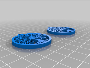 tree earrings 3d print model - Mito3D