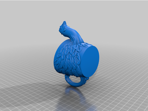 phoenix-patterned paper cup holder 3d print model - Mito3D