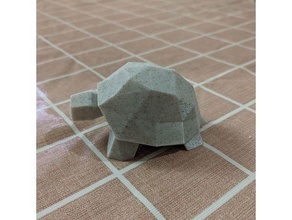 polygon tortoise animal lowpoly poly sculpture toy turtle 3d print model - Mito3D
