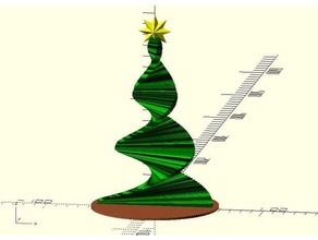 Noël arbre décoration ornement math spirale 3d print model - Mito3D