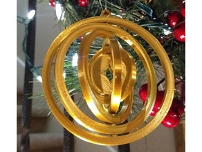 spinning star circle ornament 2 christmas decoration concentric circles geometric 3d print model - Mito3D