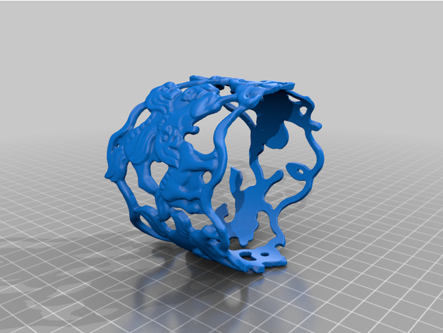lion patterned bilezik Aksesuarlar ev halkı 3D print model - Mito3D