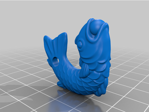 pesce orecchini Accessori orecchino domestico 3d print model - Mito3D