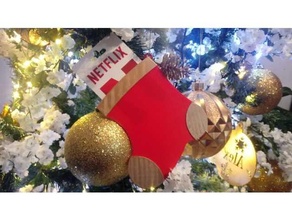 Natal bota presente cartão Adorno Amazonas arbol Navidad caixa decorações enfeite árvore recipiente personalizador netflix 3d print model - Mito3D