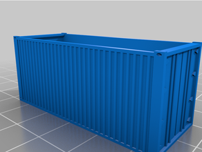 20ft container - open 1 120 scale 3d print model - Mito3D