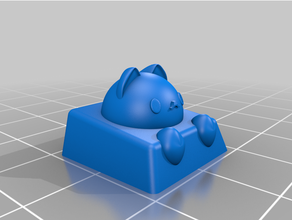 pusheen keycap 3dmodel cat kitten kitty model 3d print model - Mito3D