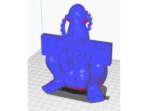 polla año 2020 placa trofeo nsfw 3d print model - Mito3D