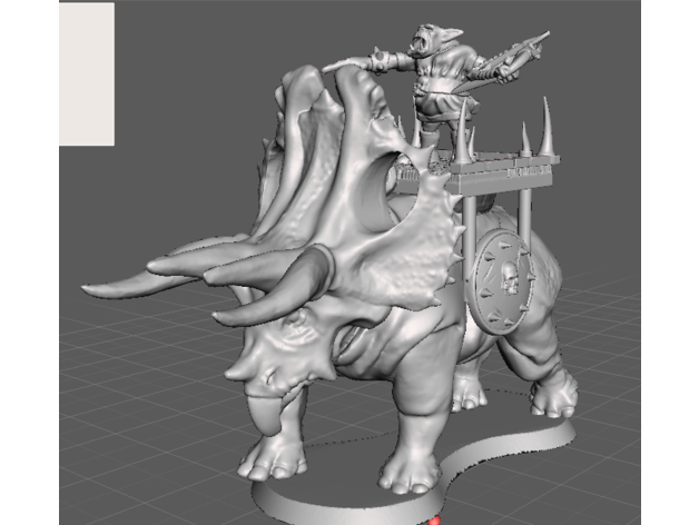 heroscape c3v Behemoth trihorn hrognak proxy personalizzato heroscapers triceratopo 3D print model - Mito3D