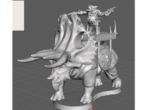 Heroscape c3v Behemoth Trihorn hrognak Proxy Benutzerdefiniert Heroscaper Triceratops 3d print model - Mito3D