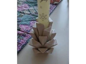 pine cone candlestick holder remixed pinecone decor remix 3d print model - Mito3D