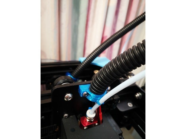 ender 6 improved extruder cable bracket holder ender6 3D print model - Mito3D