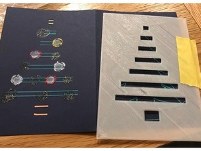 a6 Weihnachten Baum Karte Schablone modern 3d print model - Mito3D