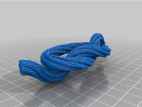 overhand knot detailed model rope 3d print model - Mito3D