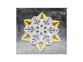 mandalorian snowflake decoration 2020 christmas ornament easy print pursa i3 mk3 3d print model - Mito3D