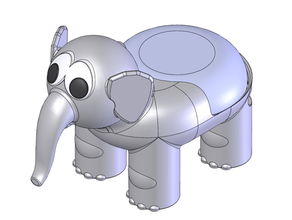 l'éléphant Google nid mini titulaire soutien 3d print model - Mito3D