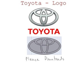 Toyota logo arabalar kendin yap destek 3d print model - Mito3D