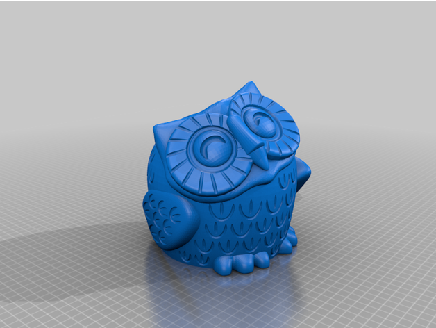 smiling owl cable-hole 3D print model - Mito3D