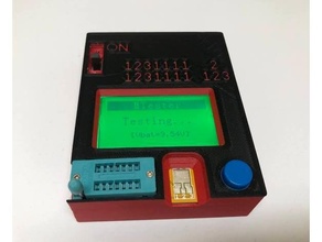 case lcr-t4 component tester switch & battery lid 3d print model - Mito3D