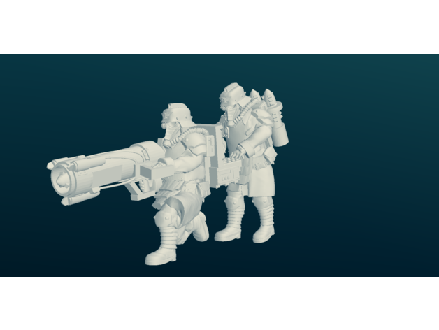 stem squad mole exterminators 28mm 28mmscale 40k warhammer astra militarum death korps krieg dkok imperial guard imperium krieger miniature warhammer40k 40000 3D print model - Mito3D