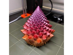 fractal piña árbol rebanado 3d print model - Mito3D