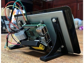 raspberry pi touch display stand lcd holder rpi 3d print model - Mito3D