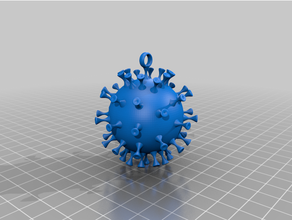 covid 19 Mehrfarbig Weihnachten Ornament 2020 Coronavirus mmu2 3d print model - Mito3D
