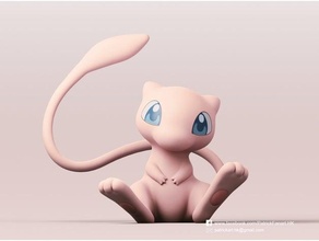mew pokemon cute 3d print model - Mito3D