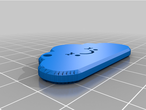 cloud keychain accessory 3d print model - Mito3D