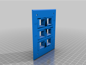 6x ethernet patch pannello piccolo parete scatola 3d print model - Mito3D