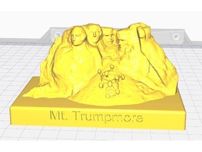 mount trumpmore - trump mt rushmore 3d print model - Mito3D