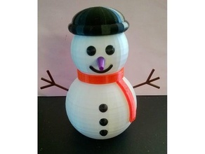 candy box snowman 3d print model - Mito3D