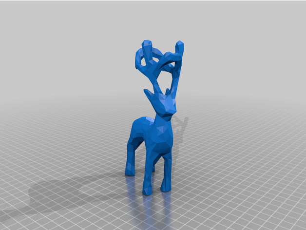 poly reindeer 3d printing animal reindeers rentier 3D print model - Mito3D