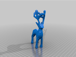 poly renne 3d impression animal rennes rentier 3d print model - Mito3D