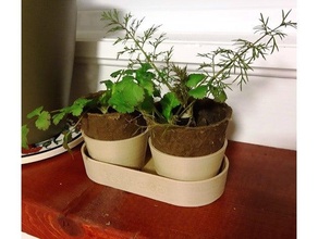 gemini plants pot flower plant planter planters 3d print model - Mito3D