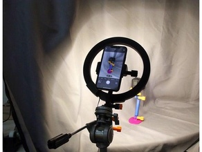 yüzük ışık yıldırım kamera gopro binmek iphone Led Kulp destek şerit telefon tripod 3d print model - Mito3D