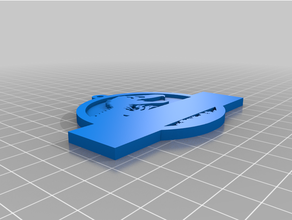 jurassic park blank keychain 3d print model - Mito3D