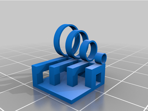Prüfung klein Kreise Quadrate Unterstützung Brücke Kreis Überhang Quadrat 3d print model - Mito3D