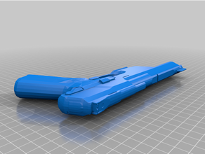 yiğit hayalet Kostüm oyunu destek tabanca silahlar video oyun 3d print model - Mito3D