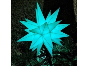 morovian star tree topper christmas 3d print model - Mito3D