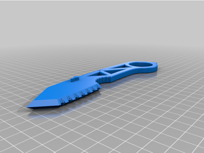 gezähnt Plastik Werkzeug Verteidigung Messer Zacken Waffe 3d print model - Mito3D