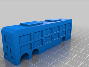 double plate forme autobus 3d print model - Mito3D