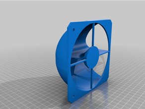 120mm ángulo ventilador conducto caso funda 3d print model - Mito3D