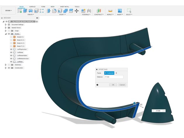 hp ressonância g2 cara mascarar prato 11mm step files incluído 3D print model - Mito3D