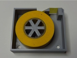 simple tape dispenser - resizable openscad scotch tape tape dispenser tape holder 3d print model - Mito3D