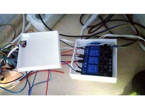 relais boîte 4 module ensemble canal enceinte planche monter 3d print model - Mito3D