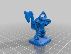 heroquest guerrero caos hacha 3d print model - Mito3D