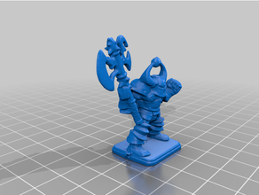 heroquest guerrero caos axe2 3d print model - Mito3D