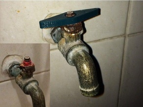 customizable faucet lever custom customized customizer diy handle kitchen openscad parametric spigot tap thai toilet water 3d print model - Mito3D
